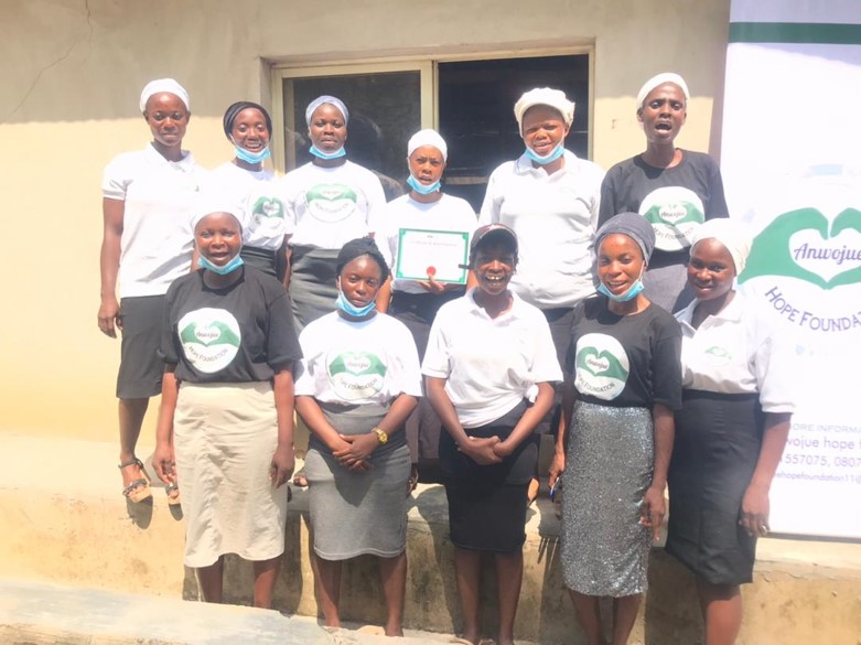 AHF Team organized 2 days skills acquisition and empowerment program for ten vulnerable women in Odeda local Government of Ogun State.